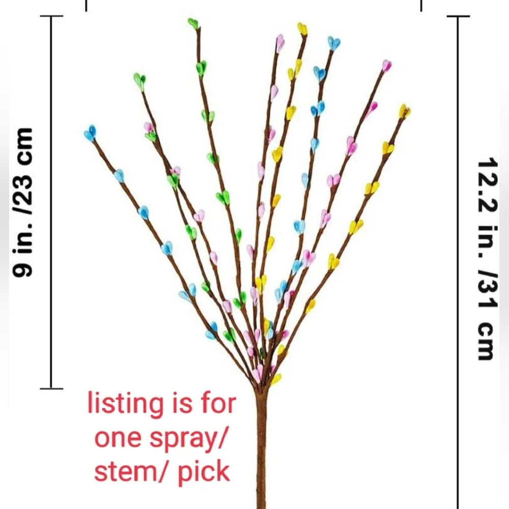 Pastel Color Floral Easter Pick‎ Stem Spray for Crafts Wreaths Spring Home Décor